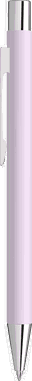 UMA STRAIGHT Chrom-Metall-Kugelschreiber mit Soft-Touch-Oberfläche - Pastellviolett