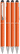 UMA STRAIGHT metalen touchpen - Orange
