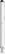 UMA STRAIGHT metalen touchpen - White