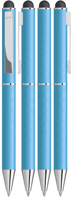UMA STRAIGHT Metall-Touchpen - Hellblau