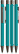 UMA STRAIGHT soft touch vulpotlood - Turquoise
