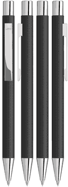 UMA STRAIGHT Chrom-Druckbleistift - Schwarz