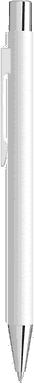 UMA STRAIGHT Chrom-Druckbleistift - Weiß