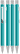 UMA STRAIGHT chroom vulpotlood - Turquoise