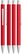 UMA PYRA metalen soft touch balpen - Red