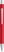 UMA PYRA metalen soft touch balpen - Red