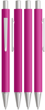 UMA PYRA kulspetspenna i metall med soft touch-yta - Magenta