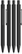 UMA PYRA metalen soft touch balpen all black - Black