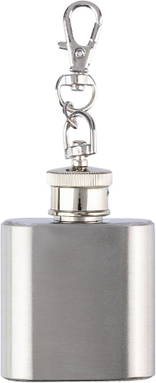 Mini RVS heupfles 30 ml - Zilver