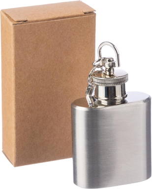 Mini RVS heupfles 30 ml - Zilver