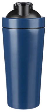 Gerecycled roestvrijstalen enkelwandige shaker 750 ml - Kobaltblauw