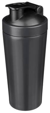 Gerecycled roestvrijstalen enkelwandige shaker 750 ml - Zwart