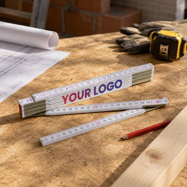 Stabila 600 houten vouwmeter - Wit