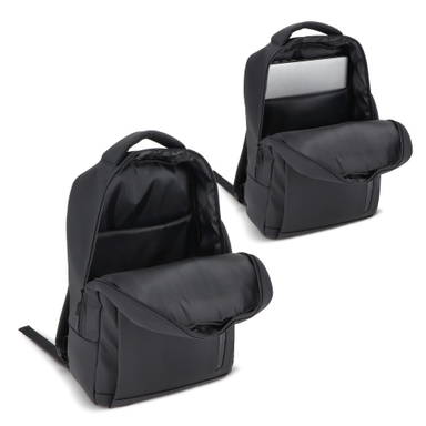PU laptoprugzak 30 x 14 x 42 cm 15L - Zwart