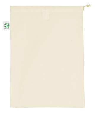 Fairtraide katoenen groente en fruittas | 115 grams | 	28 x 39 cm - Naturel