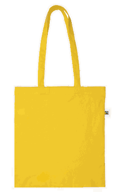 Fairtrade® & GOTS® katoenen tas | 150 grams | 38 x 42 cm - Geel