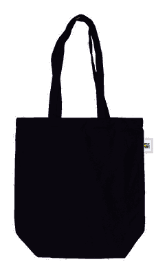 Fairtrade canvas tas | 300 grams | 42 x 42 x 12 cm - Zwart