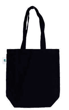 Fairtrade canvas tas | 300 grams | 42 x 42 x 12 cm - Zwart