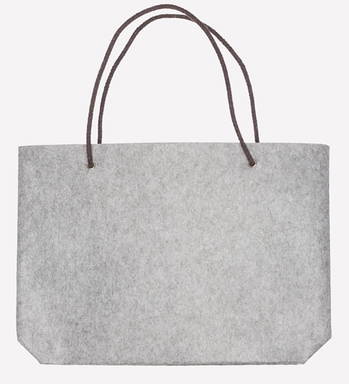 Vilten winkeltas | 220 grams | 47 x 33 x 8 cm - Grijs