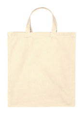 Katoenen tas zware kwaliteit met korte hengsels | 155 grams | 38 x 42 cm