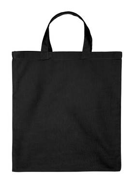 Katoenen tas zware kwaliteit met korte hengsels | 155 grams | 38 x 42 cm - Zwart