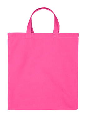 Katoenen tas zware kwaliteit met korte hengsels | 155 grams | 38 x 42 cm - Pink