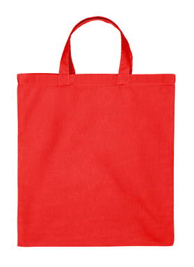 Katoenen tas zware kwaliteit met korte hengsels | 155 grams | 38 x 42 cm - Rood