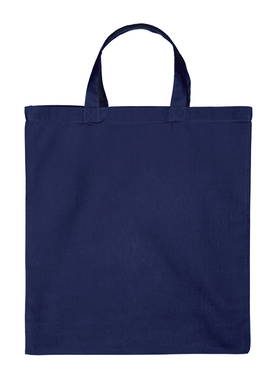 Katoenen tas zware kwaliteit met korte hengsels | 155 grams | 38 x 42 cm - Navy