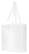 Katoenen bloktas zware kwaliteit | 155 grams | 38 x 42 + 10 cm - Wit