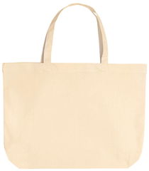 Katoenen shopper zware kwaliteit | 155 grams | 48 x 36 + 10 cm