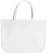 Katoenen shopper zware kwaliteit | 155 grams | 48 x 36 + 10 cm - Wit