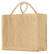 Jute shopper plastic vrij | 240 grams | 43 x 35 + 18 cm - Naturel