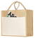 Jute shopper met canvas vak plastic vrij | 240 grams | 43 x 35 + 18 cm - Naturel