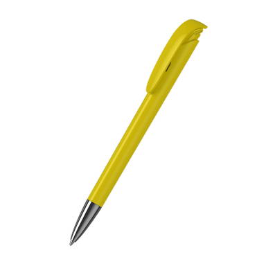 Klio Jona high gloss ballpoint pen with metal tip - Yellow