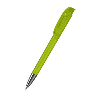 Klio Jona transparent ballpoint pen with metal tip - Light green transparent