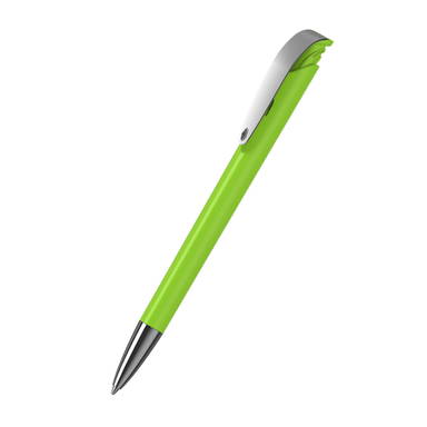 Klio Jona high gloss ballpoint pen with metal tip and clip - Light green