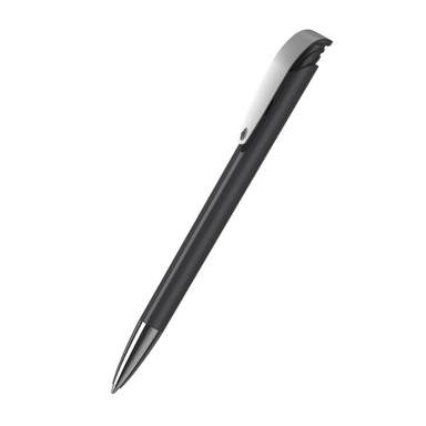 Klio Jona high gloss ballpoint pen with metal tip and clip - Anthracite