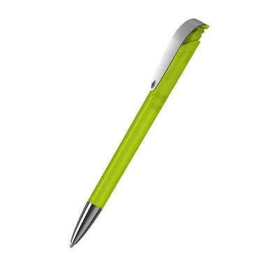 Klio Jona transparent ballpoint pen with metal tip and clip - Light green transparent