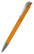 Klio Jona transparent ballpoint pen with metal tip and clip - Transparent orange