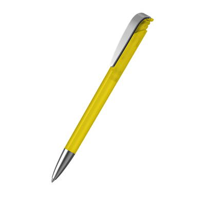 Klio Jona Ice ballpoint pen with metal tip and clip - Yellow ice