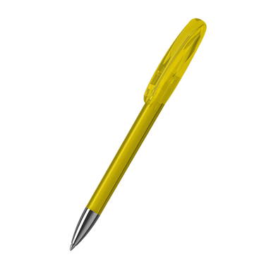 Klio Boa transparent ballpoint pen with metal tip - Yellow transparent