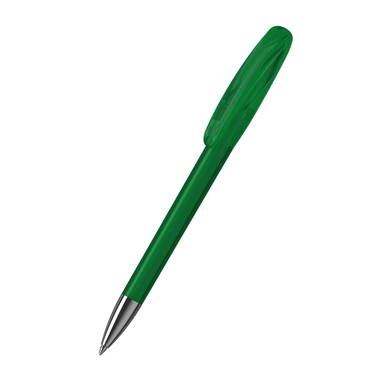 Klio Boa transparent ballpoint pen with metal tip - Green transparent
