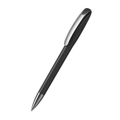 Klio Boa high gloss ballpoint pen with metal tip and clip - Anthracite