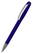 Klio Boa transparent balpen met metalen punt en clip - Dark blue transparent