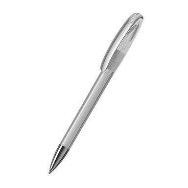 Klio Boa transparent ballpoint pen with metal tip and clip - Transparent