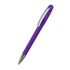 Klio Boa transparent ballpoint pen with metal tip and clip