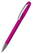 Klio Boa transparent balpen met metalen punt en clip - Pink transparent