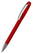 Klio Boa transparent balpen met metalen punt en clip - Red transparent
