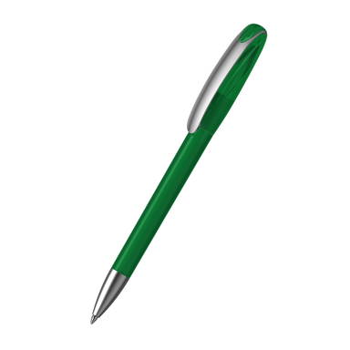 Klio Boa ice transparent ballpoint pen with metal tip and clip - Green ice