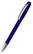 Klio Boa ice transparent balpen met metalen punt en clip - Dark blue ice